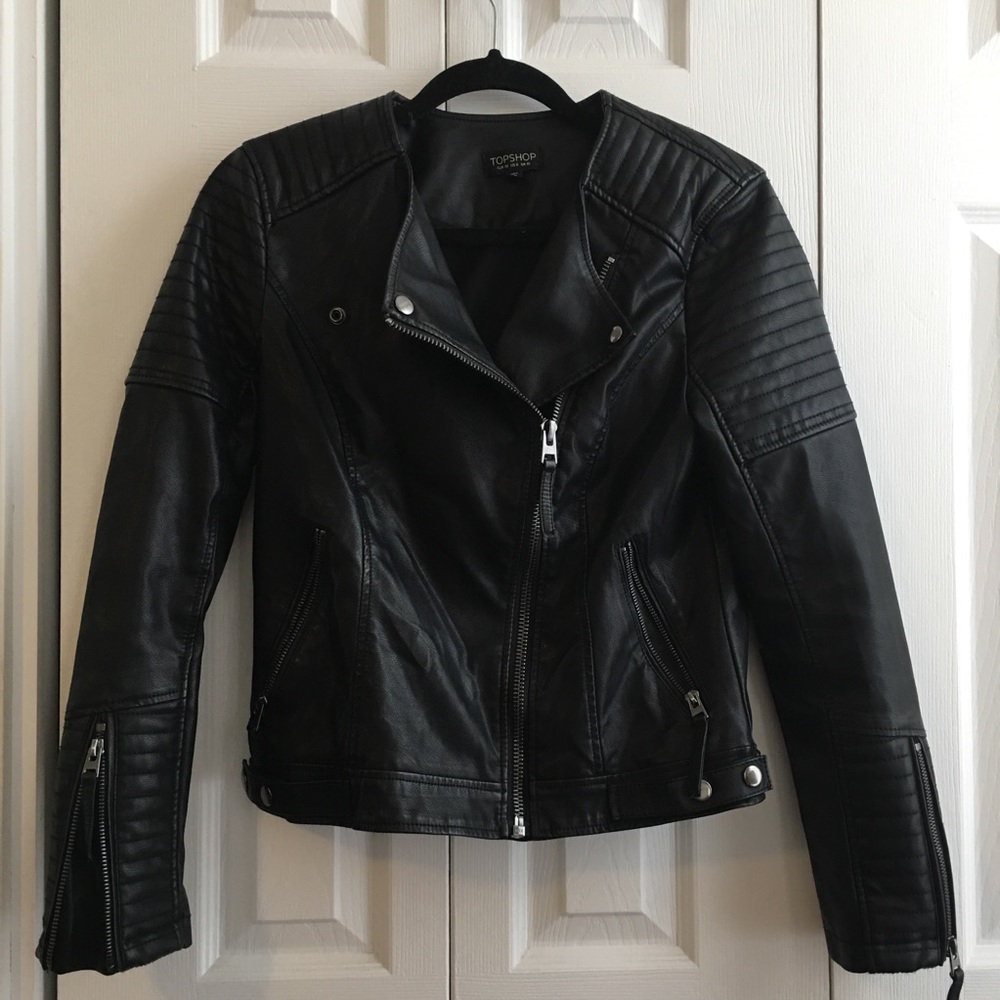 Topshop Nelly faux leather jacket 6